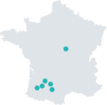 Emplacement des différentes agences de l'entreprise